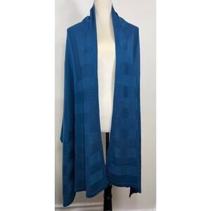Nordstrom Teal Textured Knit Wrap / Shawl